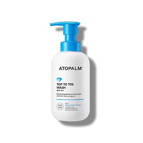 Atopalm Top to Toe Baby Wash & Shampoo, без сулфат, балансиран на pH, бања од глава до пети, 10,1 fl Oz, 300 ml