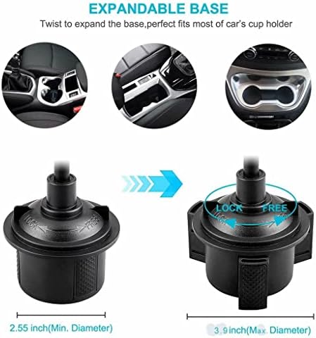SXDS Universal Car Телефон за монтирање со 360 ° прилагодлив Gooseneck за држач за автомобили на држач за автомобили без раце