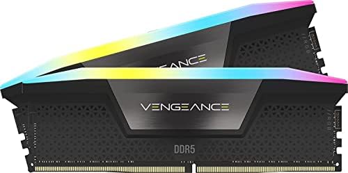 Corsair Vengeance RGB DDR5 RAM меморија 32GB 6400MHz CL36 Intel XMP ICUE Компатибилна компјутерска меморија - црна
