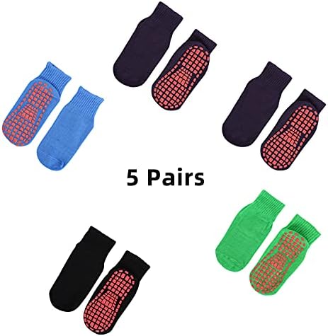 Деца Нелизгачки Брануваа Чорапи Анти-лизгање Зафат Влечки Лепливи Чорапи 5 Пара За Пилатес Јога За 1-9 Деца