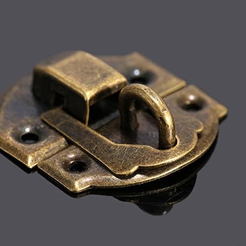 Tocave Latch Lock Harsps заклучувајќи го металниот катанец HASP антички бронзена дрвена накит кутија кутија со хардвер за мебел за