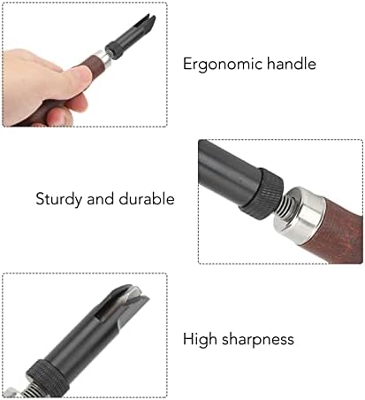 Кожна занаетчиска алатка за рака, дрвена рачка Издржлива кожа V Groover Висок јаглероден челик за повлекување на дрвени рачки Groover
