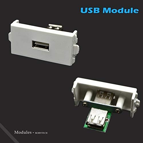 Ѕид Плоча со 2 USB + RJ11 Модули, Клучни Конектори Приклучок/Приклучок Ѕид Монтирање Faceplate Капак