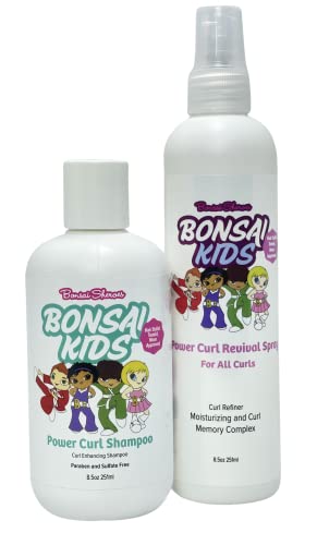 Bonsai Kids Champ Curl Shampoo и спреј за преродба на навивам