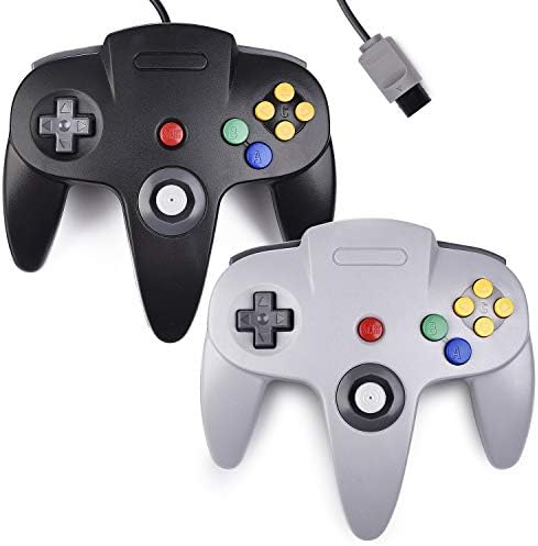 2x Класичен N64 контролер жичен за видео конзола N64, Кивитати далечински N64 контролер на игри го надгради џојстикот Gamepad