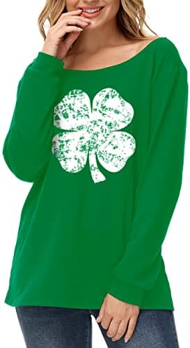 Deerose женски Свети Патрик, џемпер на Денот на Денот на Денот, среќна ирска пулвер, врвови на врвови