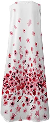 Bmisegm женски резервоар фустани без ракави опуштено-фит пеперутка женски директно џебови макси фустан летен резервоар фустан фустан
