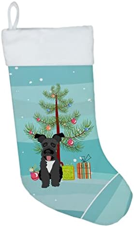 Богатства на Каролина WDK3150CS Schnauzer Black 3 Божиќно Божиќно порибување, камин виси чорапи Божиќна сезона забава Декори за семејни