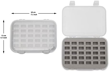 HATILLU BOBBIN STACTION 4 PACK со 30 слотови за лапчиња за машина за шиење Бобини Универзална големина - Транспарентна трајна пластична кутија
