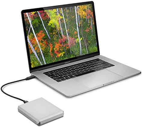 Lacie Мобилен Диск 5tb Надворешен Хард Диск Пренослив HDD - Месечината Сребрена USB-C USB 3.0, За Mac И КОМПЈУТЕР Десктоп, 1 Месец Adobe CC