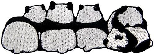 Симпатична панда лепенка смешна апликација извезено железо на шиење на амблем