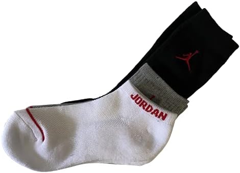 Jordanордан перниче со 3 екипаж/глужд/глужд/без шоу чорапи со големина на деца