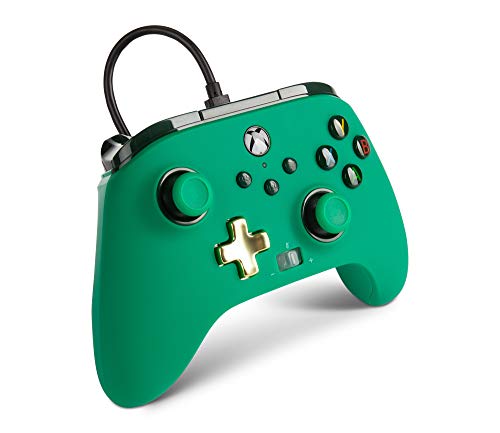 PowerA Подобрен Жичен Контролер За Xbox Серија X|S-Green, Gamepad, Жичен Контролер За Видео Игри, Контролер За Игри, Работи Со Xbox One-Xbox