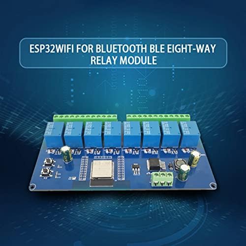Zenys ESP32 WiFi+Bluetooth-компатибилен BLE Осум-канален реле ESP32-WORTOR Secondary Development Одбор за напојување DC 5V/7-30V