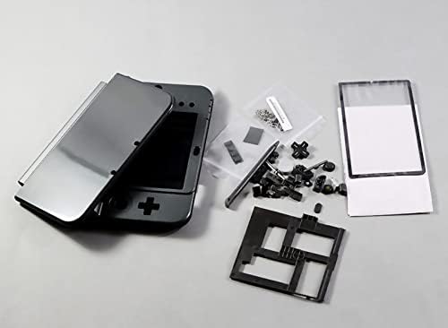 NEW3DSXL Комплетна дополнителна обвивка за куќишта Црна замена, компатибилна со Nintendo New3DS NEW 3DS XL/LL, DIY куќиште на обвивка