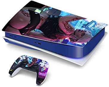Peyanz PS 5 кожа за конзола и контролори Винил налепница, издржлива, отпорна на гребење, без меурчиња, компатибилен со PlayStatìon 5