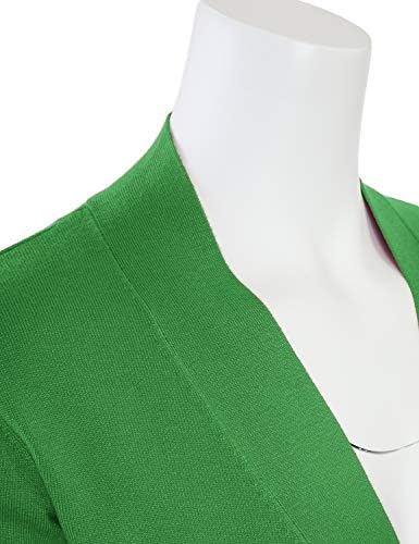 Облека Maysix 3/4 ракав Цврст отворен Болеро исечен кардиган за жени