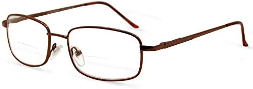 Во Стил Очи Endа Средно-Италијански Дизајн Очила За Читање Со Бифокално Зголемување - Жична Метална Рамка, Неполаризирана Леќа