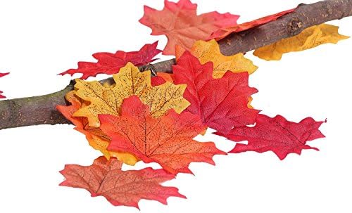 Вештачки пад јавор остава во мешавина од есенски бои