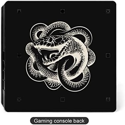 Налепници на кожата на змија покритие поставени за PS4 тенок PS4 Pro Decal налепница компатибилен со PS4 контролер