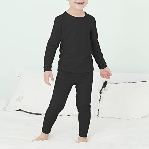 Зандо Детска термичка долна облека поставува ултра основен слој за момчиња девојчиња руно наредени долги nsонс меко дете термички сет