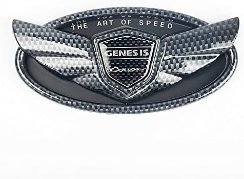 Junbie Set 7PCS 2010-2019 Fit for Genesis Coupe Coupe Black Wing Logo Front+ Trunk+ воланот+ раб Центар го опфаќа уметноста на налепниците