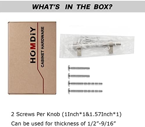 Homdiy 15 пакет со четкани кабинети за никел влече рачки во кујнските кабинети, 3 инчи центар до центар за фиоки за фиоки за куќиште