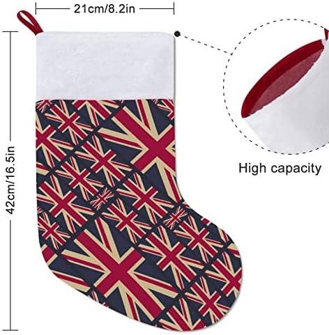 Знаме на Велика Британија, Велика Британија, знаме Божиќно порибување Божиќни чорапи, торбичка куќа семејство Божиќ декор