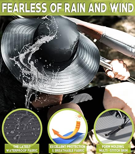 Оз Паметен голема глава Сонце капа UPF50 за голема глава, xxl корпа капа мажи/жени, водоотпорна буни капа за риболов, пешачење, кампување
