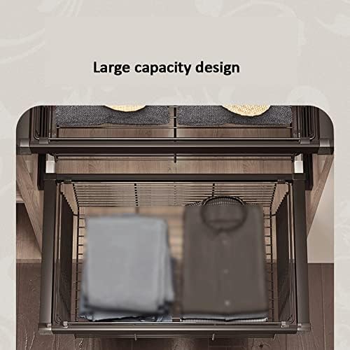 Haikangshop 1pc гардероба корпа за складирање, мултифункционална корпа за влечење на домаќинството со голем капацитет, семејна гардероба кујна