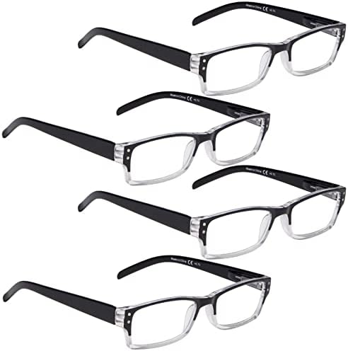 ЛУР 4 Пакувања Класични Очила За Читање + 3 Пакувања Метални Очила За Читање Со Половина раб