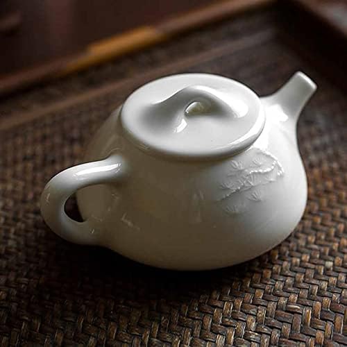 чајник бел порцелански камен чајник личен рачно изработен чајник чај чај додатоци