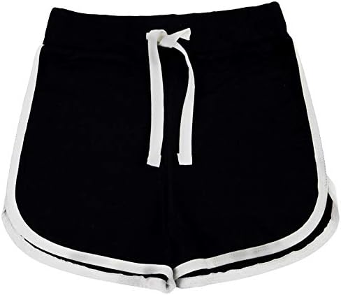 Детски девојки шорцеви памучна танцова спортска спортска црна летна жешка кратка пантала 5-13Y