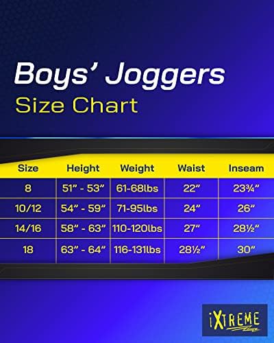 Sweatpants на момчињата на Ixtreme - 4 пакувања со активни технолошки панталони со џогирање со џебови
