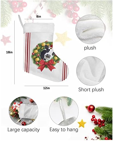 Wxbdd Божиќно животно венец ленти Божиќни чорапи Божиќни украси за домашно дрво виси украси за подароци торби за подароци