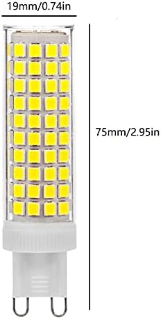 YDJoo 3 Пакет G9 LED Сијалица 12w Пченка Светилки 100W Халоген Еквивалент 124 Led Диоди Дневна Светлина Бела 6000K G9 Би Игла База