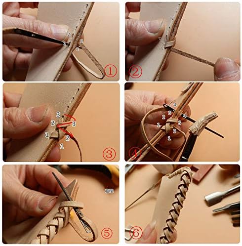 1 парчиња кожа со двојна дупка со кожни јаже иглички за шиење занаетчиски иглички игли за плетење игли за шиење додатоци за шиење