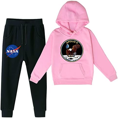 Умкан дете дете, џемпер од руно, џемпери и еластични џемпери на половината, поставени hуди со долги ракави на НАСА