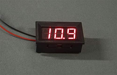 Tidecent три цифрен автоматски волтметар дигитален 0,56 инчен LED дигитален дисплеј на напон на напон DC12 волт на напон на батеријата