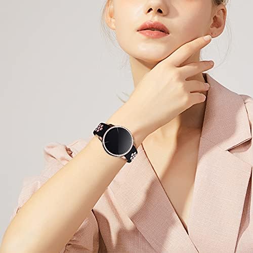 GEAK компатибилен со Samsung Galaxy Watch Active 2 Case 40mm, целосен заштитник на дијаманти HD заштитник на екранот со дизајн