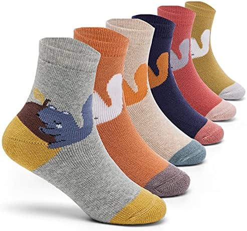 Момчиња Зимски Чорапи Деца Топли Чорапи На Екипажот Термални Тери Чорапи За Момчиња 6 Пакет