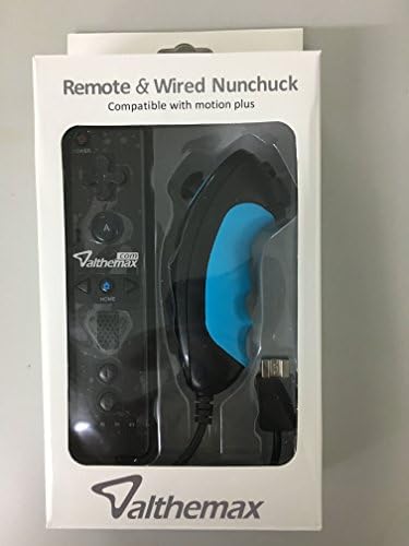 Althemax Не-лизгачки анти-лизгачки удобност за далечински управувач Nunchuk Basic Black For Nintendo Wii/Wii Mini/Wii U