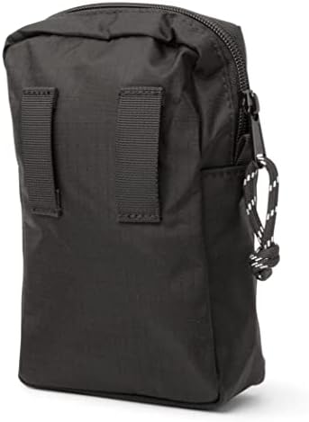 Mulepak Sidecar торбичка во ноќна црна боја, 4,5 x7 x2 Лоспороф и пикап за безбедност на паричници, спортови на отворено и патување фани