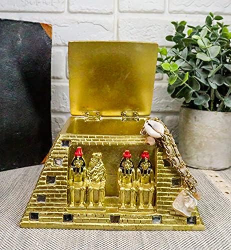 Подарок Еброс Античка египетска цивилизација тематска златна пирамида око на хорус богови и божици завиткани декоративни кутии со мини
