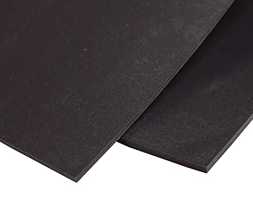 Црн силиконски гумен лист, 60A 1/16 x 9 x 12 инчи комерцијално одделение, направено во САД, без поддршка за лепило, материјал за