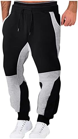 Машки панталони Xiaxogool, машки џогери џемпери со длабоки џебови што влечат еластични половини обични панталони Атлетски панталони
