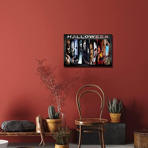 Постери за хорор филм за Ноќта на вештерките за страшни ликови платно уметност отпечатоци со модерни слики за сликање за дневна соба декорација на 16х24 инчи
