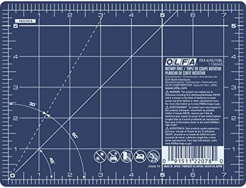 Олфа 6 x 8 самото лекување ротационо сечење мат - двострана душек за сечење од 6х8 инчи со решетка за ткаенина, шиење, ватирање