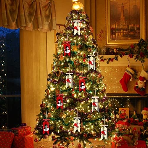 Starвездени украси куки 6 п.п. Божиќна декорација материјали дома шопинг трговски сал е новогодишно облекување дрвен снежен човек старец