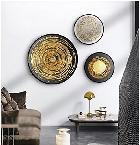 WODMB модерен минималистички нордиски стил тремот декоративно сликарство тркалезна голема рамка дневна соба виси сликање црно
